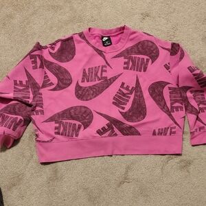 Nike Women's Graphic Pink Sweatshirt 2XL wide